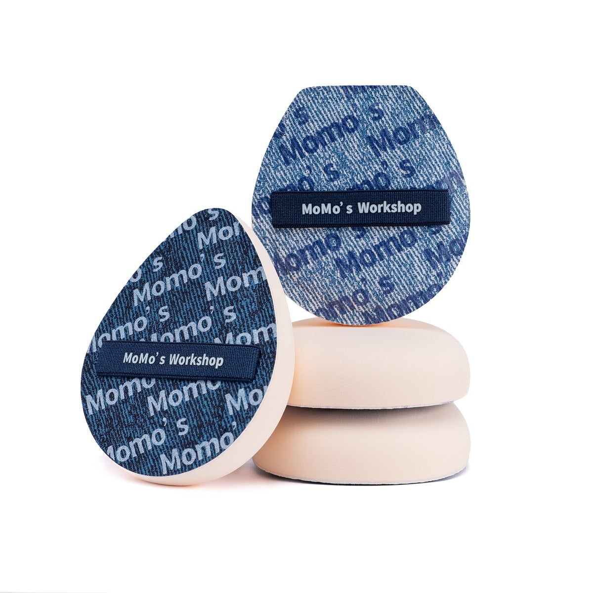 MOMO'S WORKSHOP Black Denim Makeup Sponges