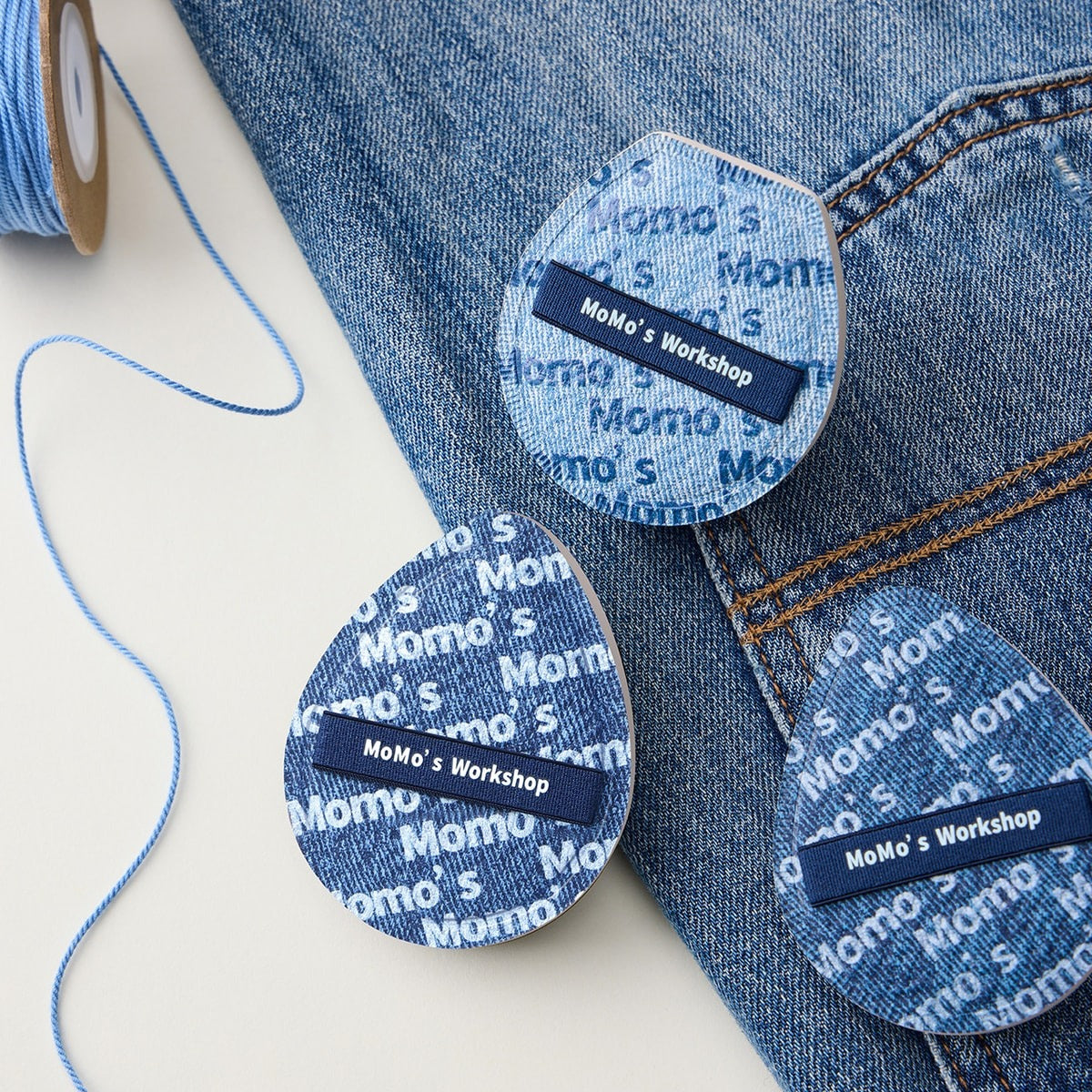MOMO'S WORKSHOP Black Denim Makeup Sponges