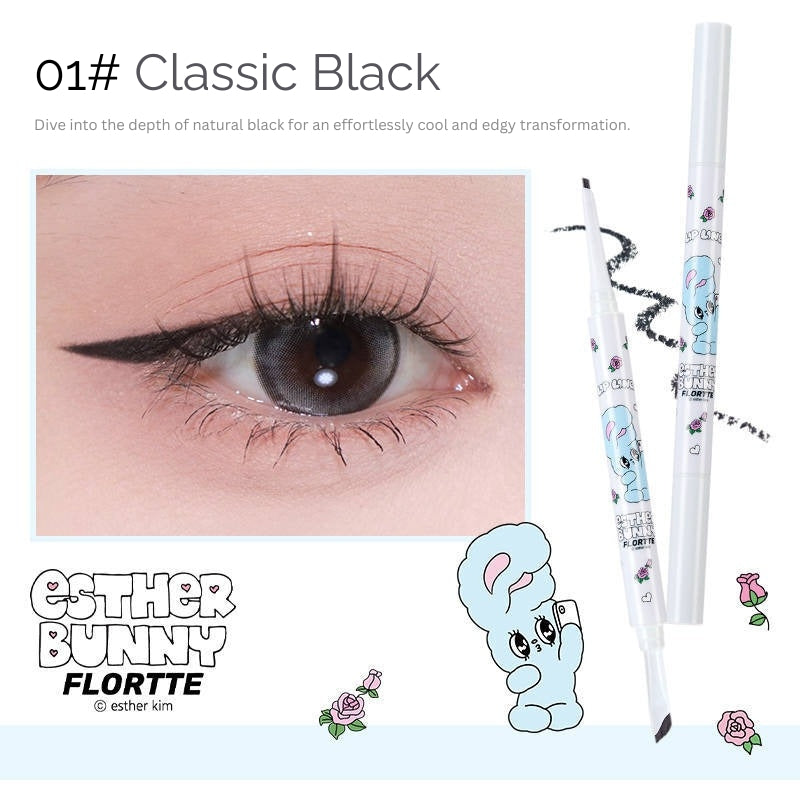 FLORTTE x ESTHER BUNNY Dual-Ended Eyeliner Pencil.