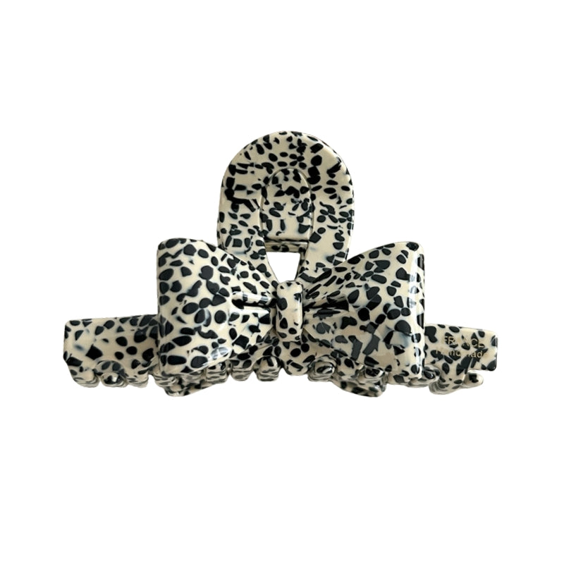 Polka Dot Double-Sided French Ribbon Hair Claw –  Medium