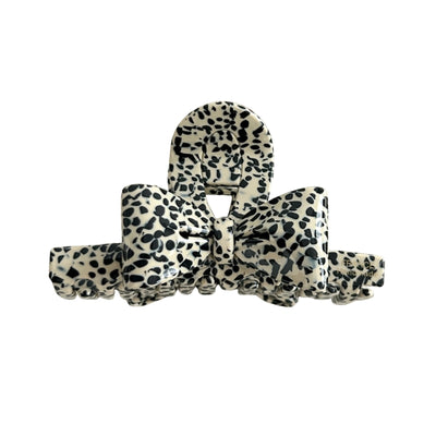 Polka Dot Double-Sided French Ribbon Hair Claw –  Medium