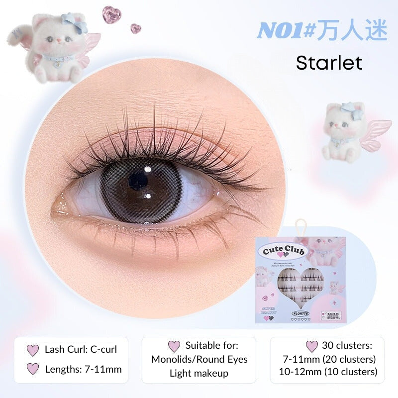 FLORTTE I Am Super Beauty Cute Club Glue-Free False Eyelashes