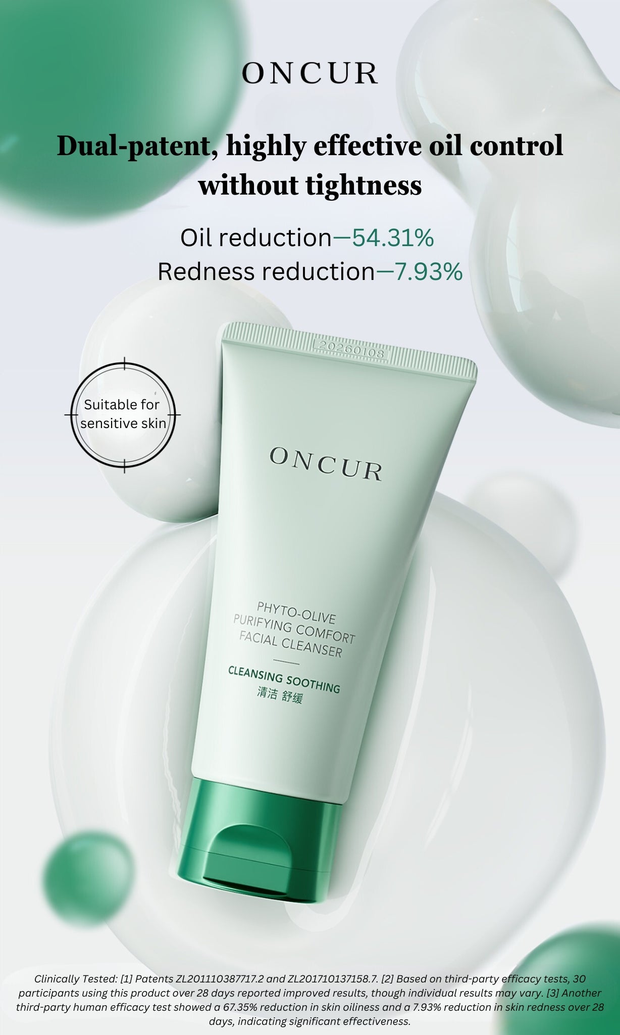 ONCUR Phyto-Olive Purifying Comfort Facial Cleanser