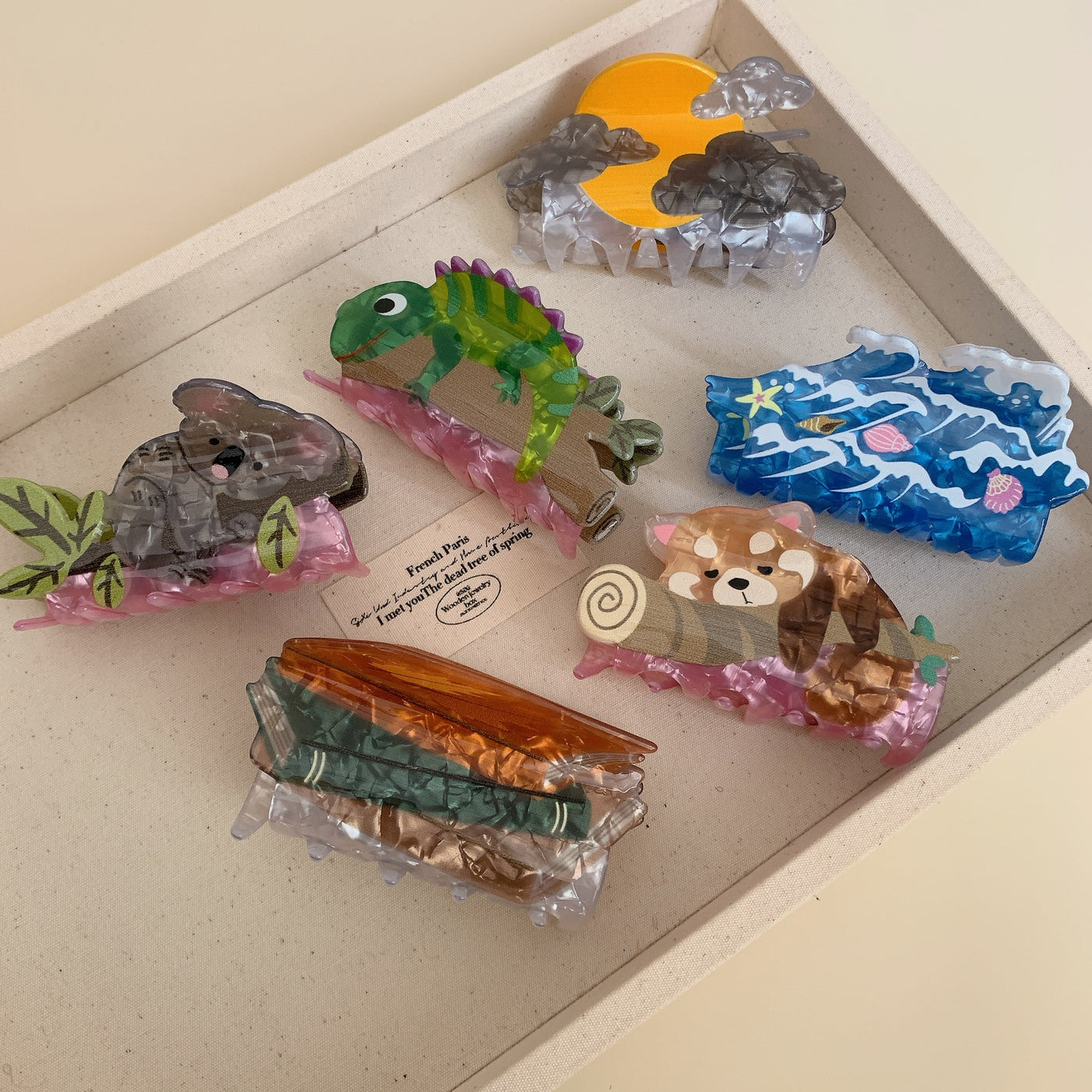 Acetate Cartoon Animal Hair Claw Clip
