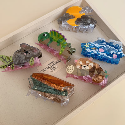 Acetate Cartoon Animal Hair Claw Clip