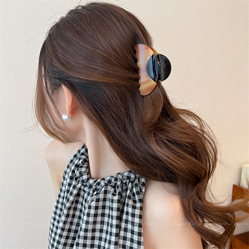 Acetate Patchwork Hair Claw Clip – Medium