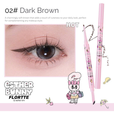 FLORTTE x ESTHER BUNNY Dual-Ended Eyeliner Pencil.