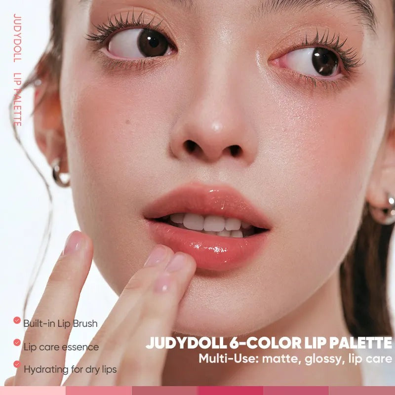 JUDYDOLL 6-Color Multi-Use Lip Palette