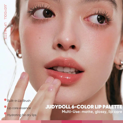 JUDYDOLL 6-Color Multi-Use Lip Palette