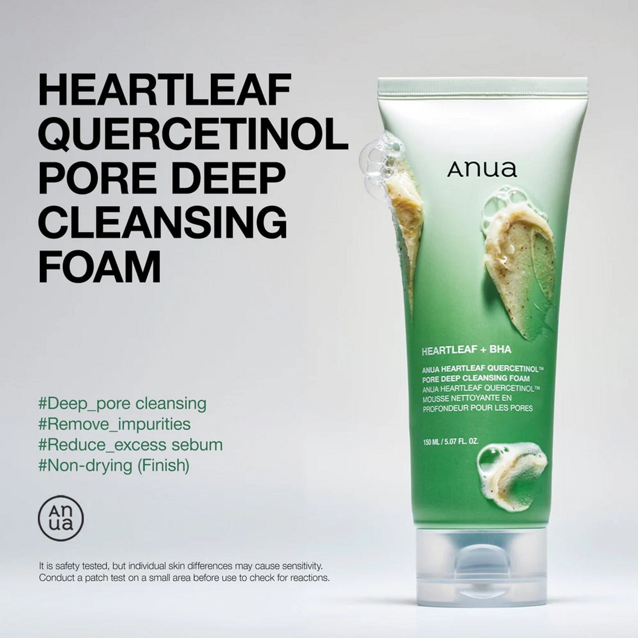 Anua Heartleaf BHA Quercetinol Pore Deep Cleansing Foam 150ml
