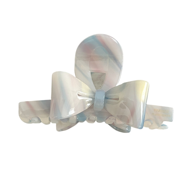 Polka Dot Double-Sided French Ribbon Hair Claw –  Medium
