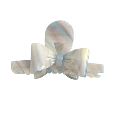 Polka Dot Double-Sided French Ribbon Hair Claw –  Medium