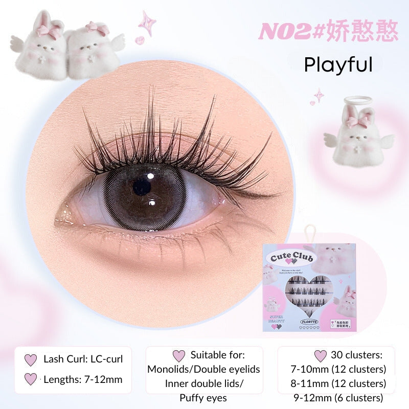 FLORTTE I Am Super Beauty Cute Club Glue-Free False Eyelashes