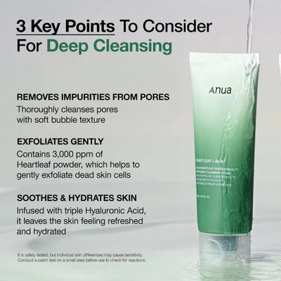 Anua Heartleaf BHA Quercetinol Pore Deep Cleansing Foam 150ml