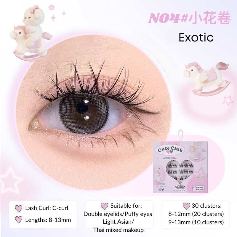 FLORTTE I Am Super Beauty Cute Club Glue-Free False Eyelashes