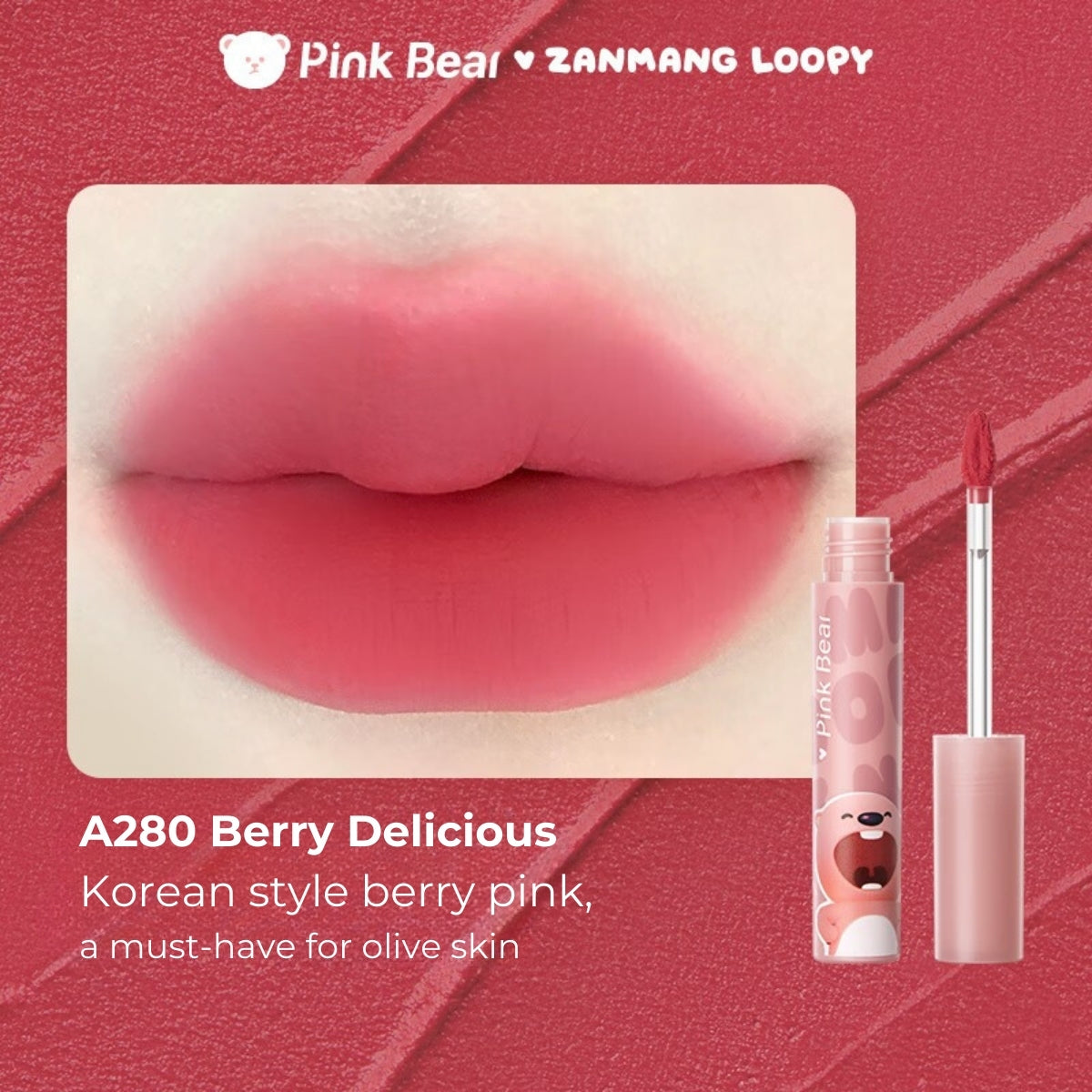 PINK BEAR X ZANMANG LOOPY Limited Edition Lipstick