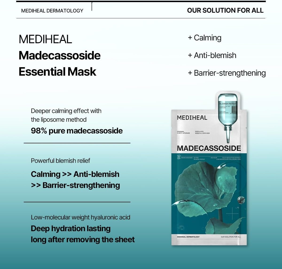 MEDIHEAL Madecassoside Essential Mask — Blemish Repair