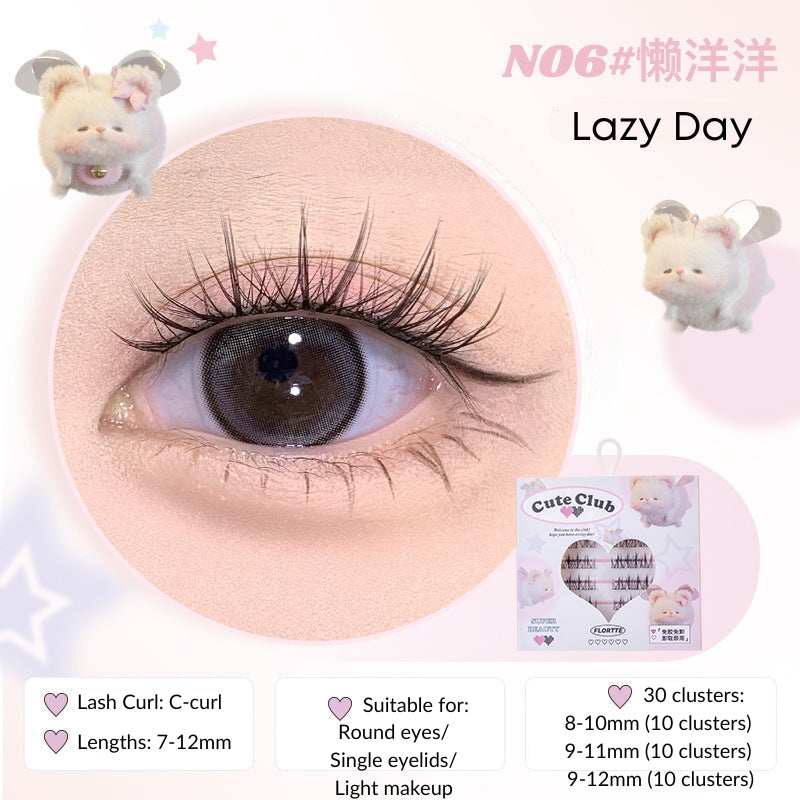 FLORTTE I Am Super Beauty Cute Club Glue-Free False Eyelashes