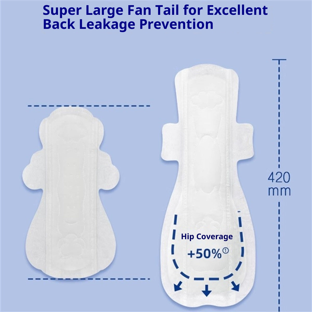 HERLAB Deep Blue Ultra-Thin soft Cotton Sanitary Pad (8 pcs)