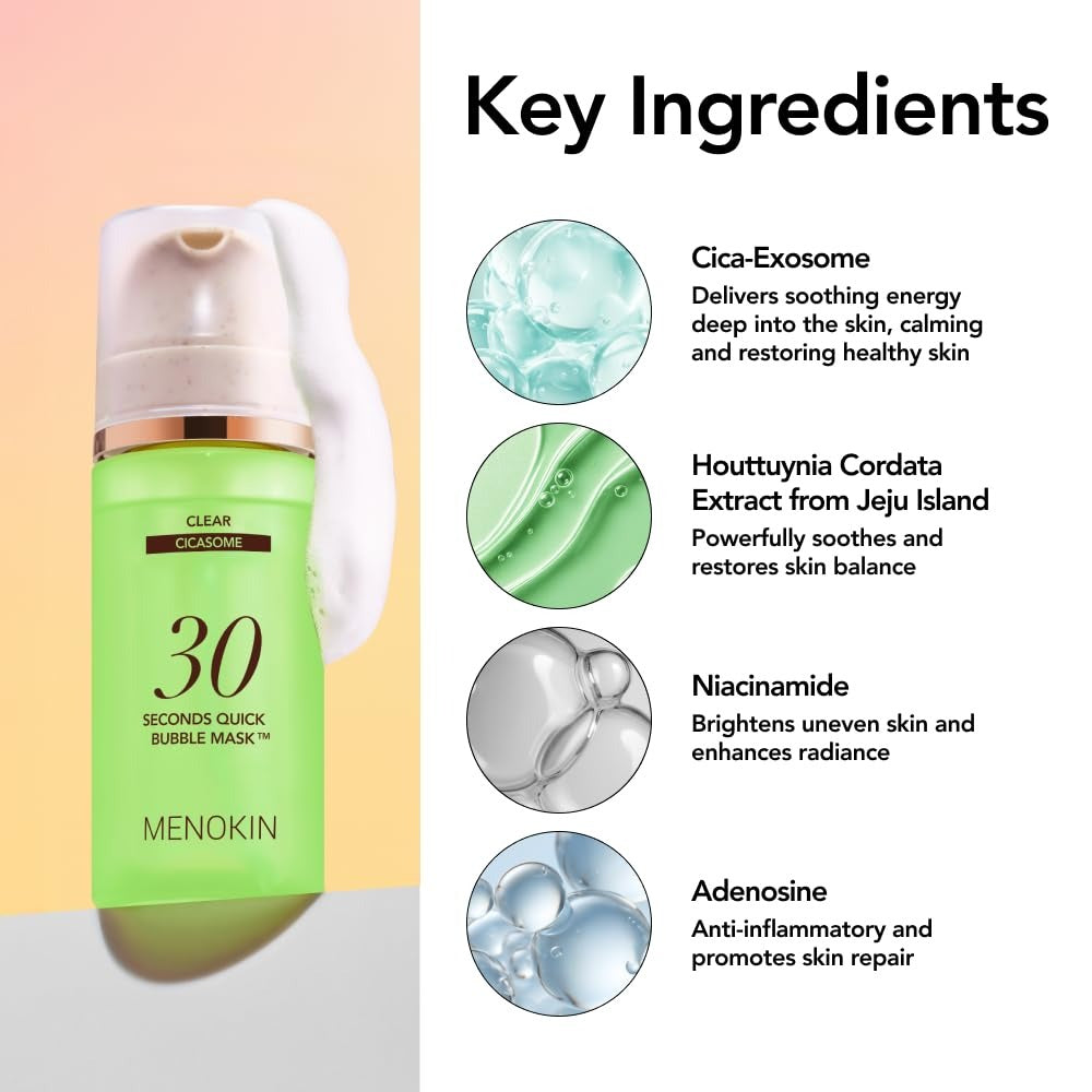MENOKIN 30 Seconds Quick Bubble Mask 5 Types – Multi-Action Oxygen ...