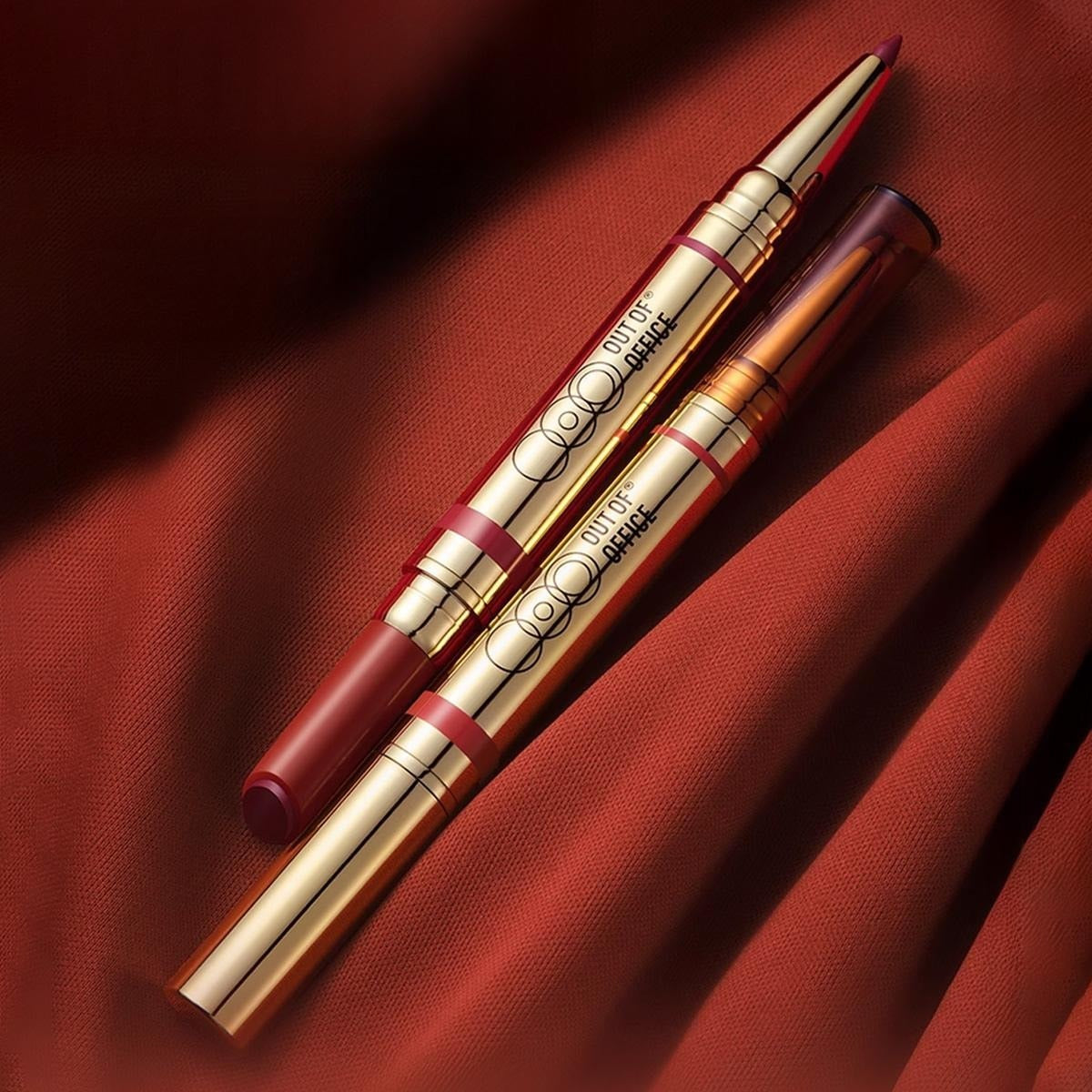 Out of Office 2-in-1 Lip Balm & Lip Liner Duo creamy lipstick