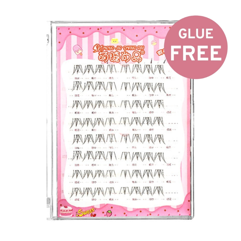 MENG JIE SHANG PIN Galaxy Brown Underlash — Cute Bear Series (64 Clusters)
