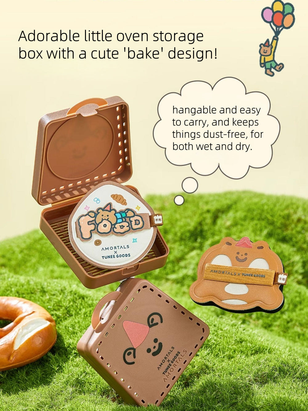 AMORTALS x TUNEE GOODS Croissant Makeup Sponge Set