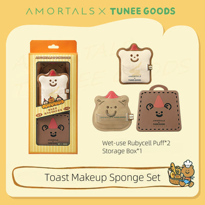 AMORTALS x TUNEE GOODS Toast Makeup Sponge Set
