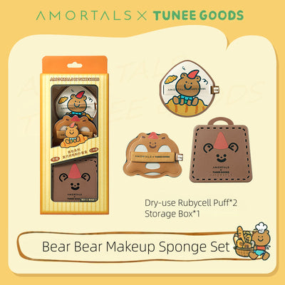 AMORTALS x TUNEE GOODS Bear Bear Makeup Sponge Set