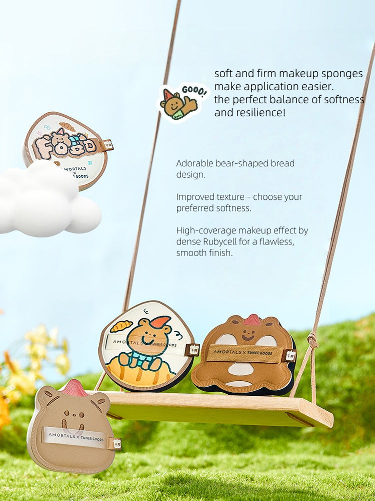 AMORTALS x TUNEE GOODS Croissant Makeup Sponge Set