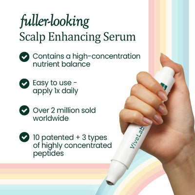 Vivelab Scalp & Hair Serum for Thinning Hair (15ml) – Clinically Tested, Nourishing Formula with Biotin & Peptides for a Healthy Scalp & Fuller-Looking Hair