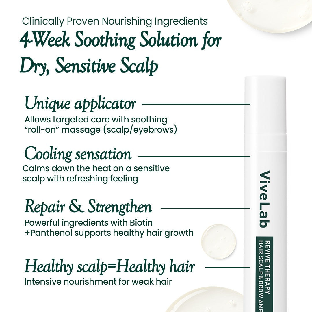 Vivelab Scalp & Hair Serum for Thinning Hair (15ml) – Clinically Tested, Nourishing Formula with Biotin & Peptides for a Healthy Scalp & Fuller-Looking Hair