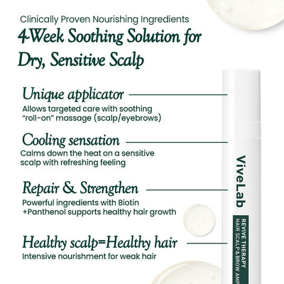 Vivelab Scalp & Hair Serum for Thinning Hair (15ml) – Clinically Tested, Nourishing Formula with Biotin & Peptides for a Healthy Scalp & Fuller-Looking Hair