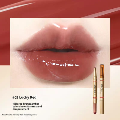 Out of Office 2-in-1 Lip Balm & Lip Liner Duo creamy lipstick