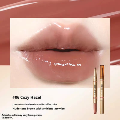 Out of Office 2-in-1 Lip Balm & Lip Liner Duo creamy lipstick
