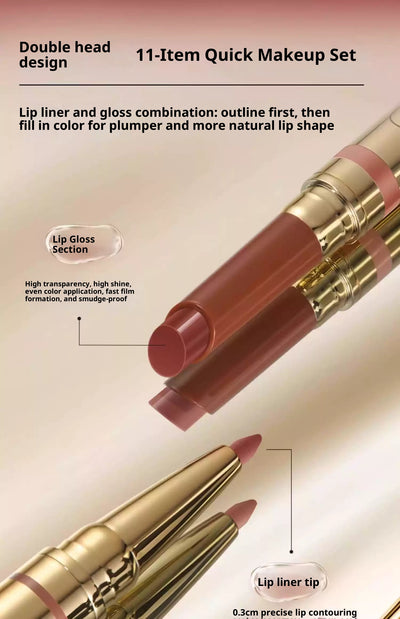 Out of Office 2-in-1 Lip Balm & Lip Liner Duo creamy lipstick