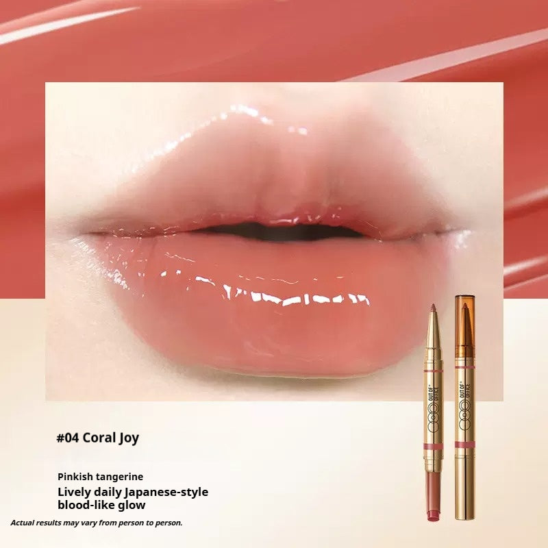 Out of Office 2-in-1 Lip Balm & Lip Liner Duo creamy lipstick