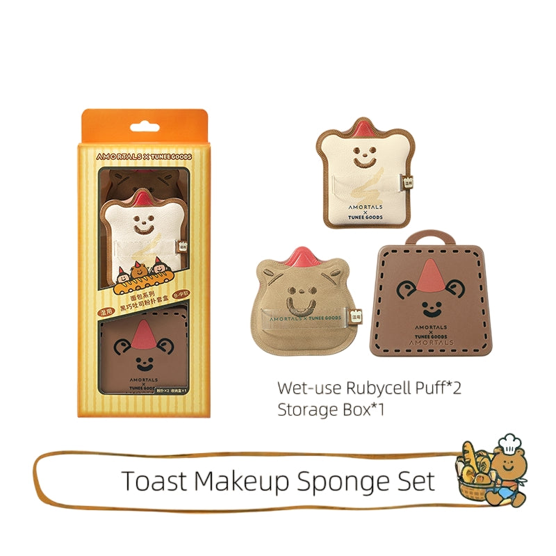 AMORTALS x TUNEE GOODS Toast Makeup Sponge Set
