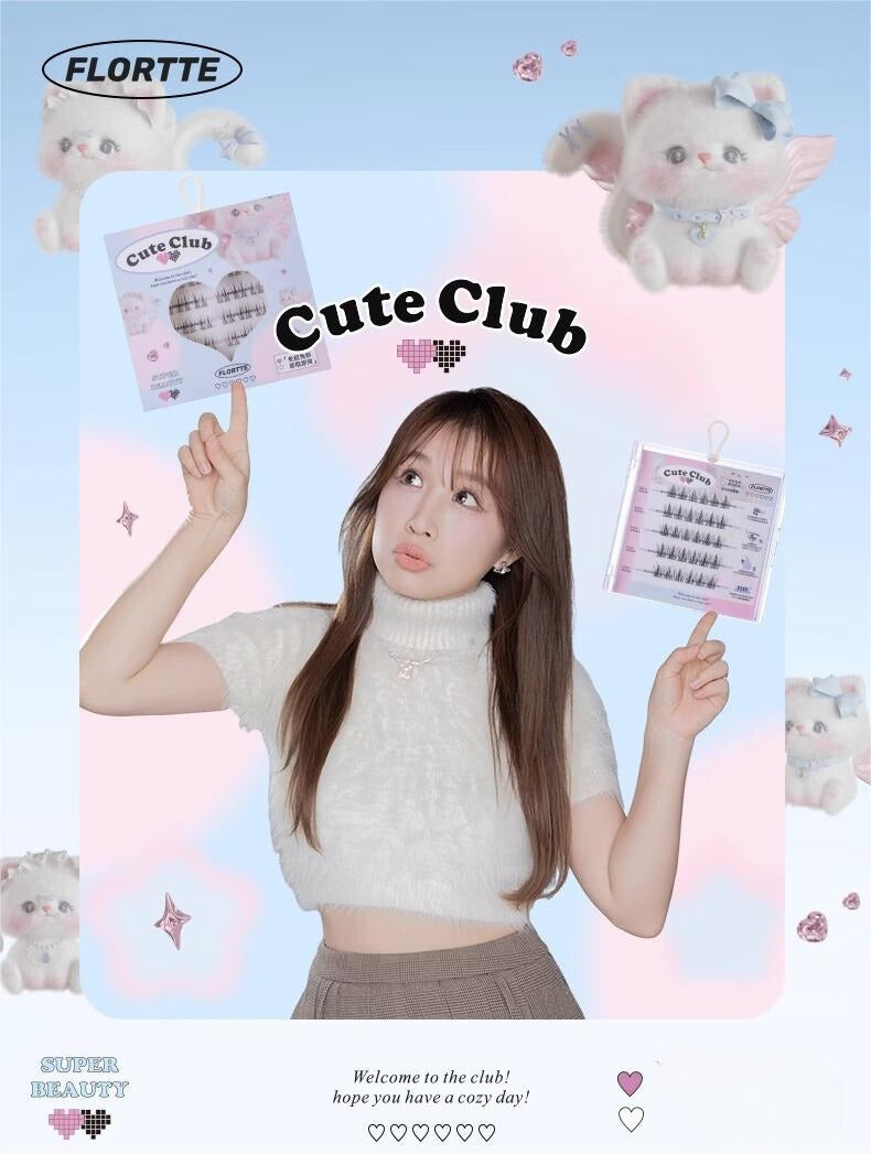 FLORTTE I Am Super Beauty Cute Club Glue-Free False Eyelashes