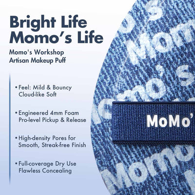 MOMO'S WORKSHOP Black Denim Makeup Sponges