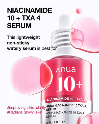 Anua Niacinamide 10% + TXA 4% Dark Spot Correcting Serum Set 30ml