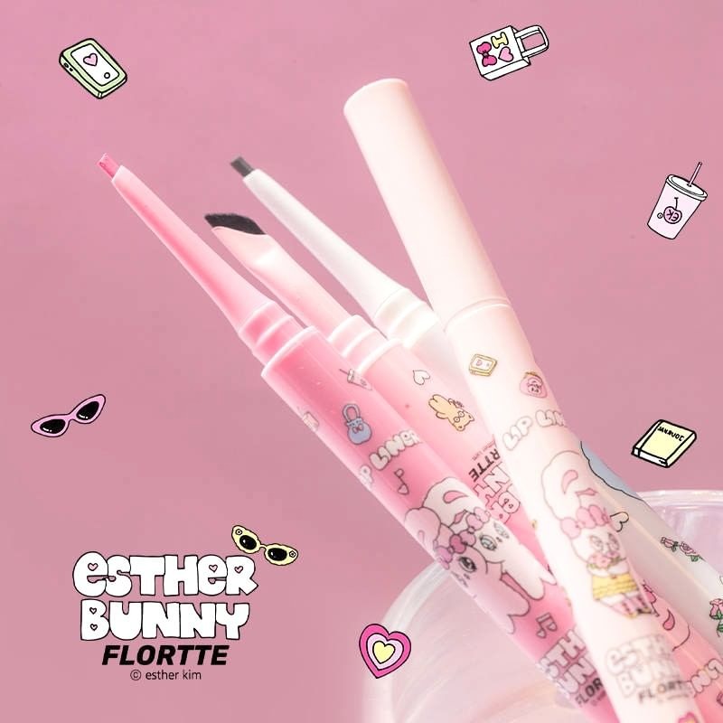 FLORTTE x ESTHER BUNNY Dual-Ended Eyeliner Pencil.