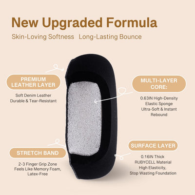 MOMO'S WORKSHOP Black Denim Makeup Sponges