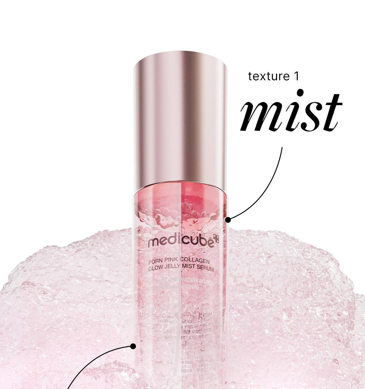MEDICUBE PDRN Pink Collagen Glow Jelly Mist Serum 100ml + serum 5ml +cream 10ml