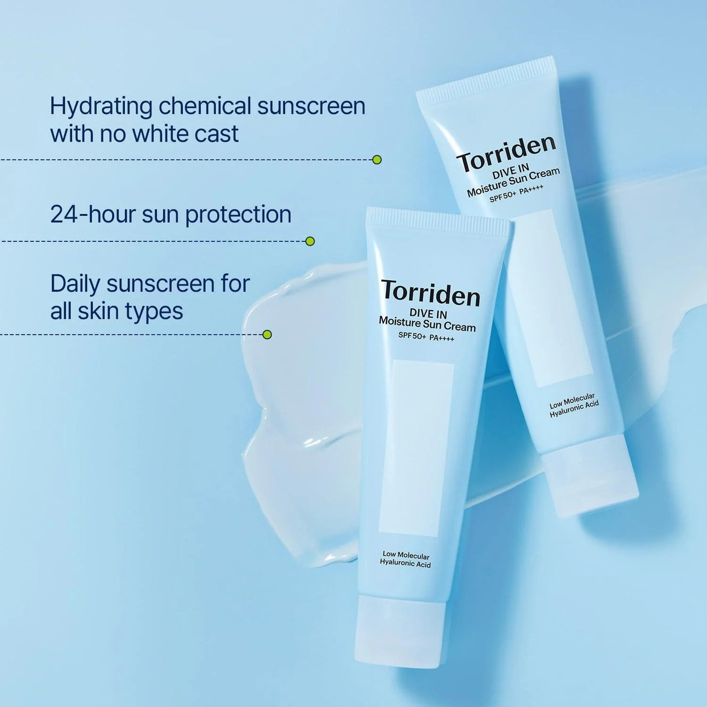 TORRIDEN – DIVE-IN Watery Moisture Sun Cream SPF50+ PA++++ (60ml)