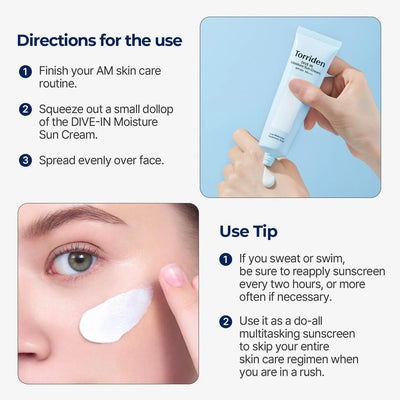 TORRIDEN – DIVE-IN Watery Moisture Sun Cream SPF50+ PA++++ (60ml)