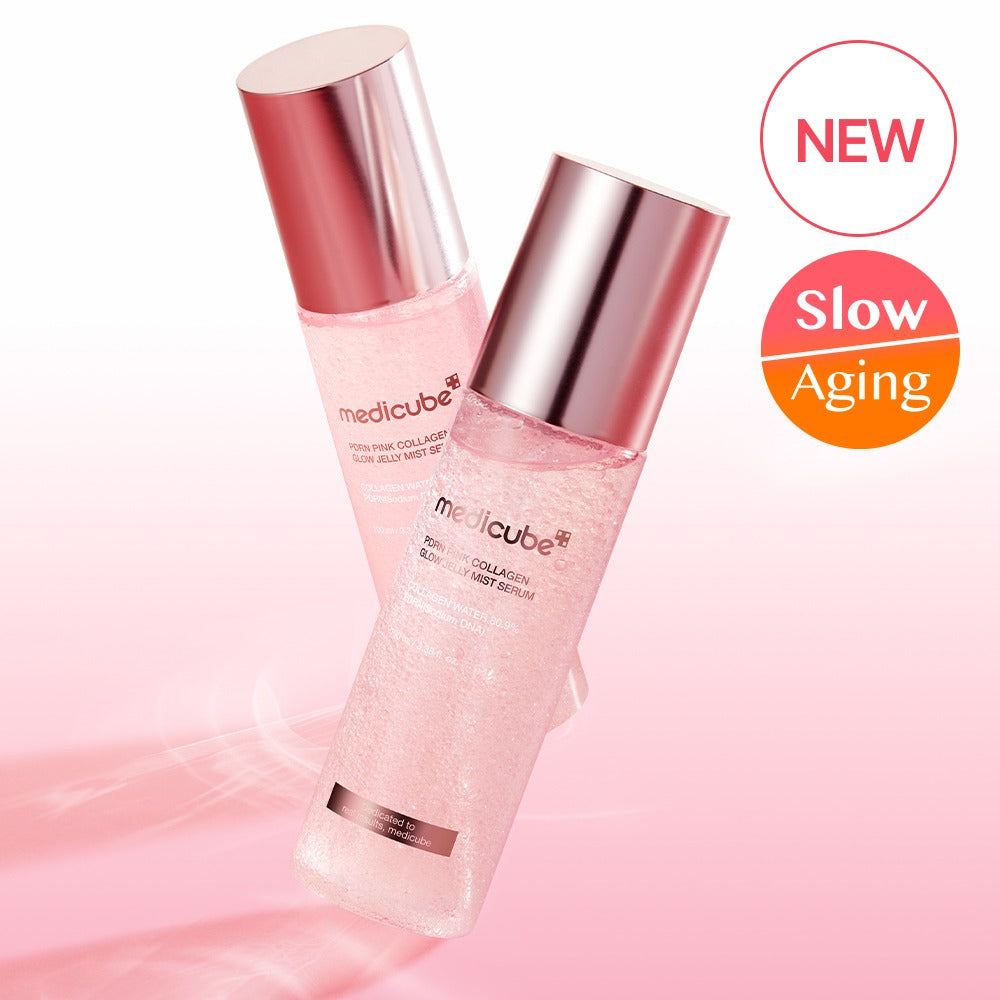MEDICUBE PDRN Pink Collagen Glow Jelly Mist Serum 100ml + serum 5ml +cream 10ml