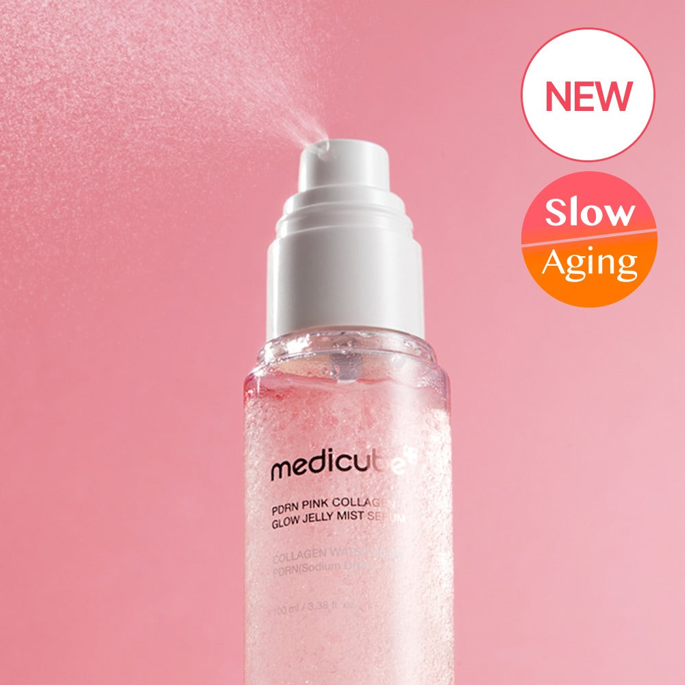 MEDICUBE PDRN Pink Collagen Glow Jelly Mist Serum 100ml + serum 5ml +cream 10ml