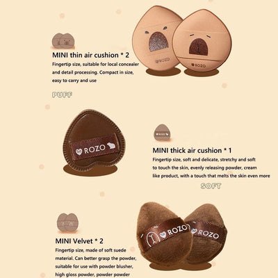 ROZO Capybara Finger Sized Powder Puff