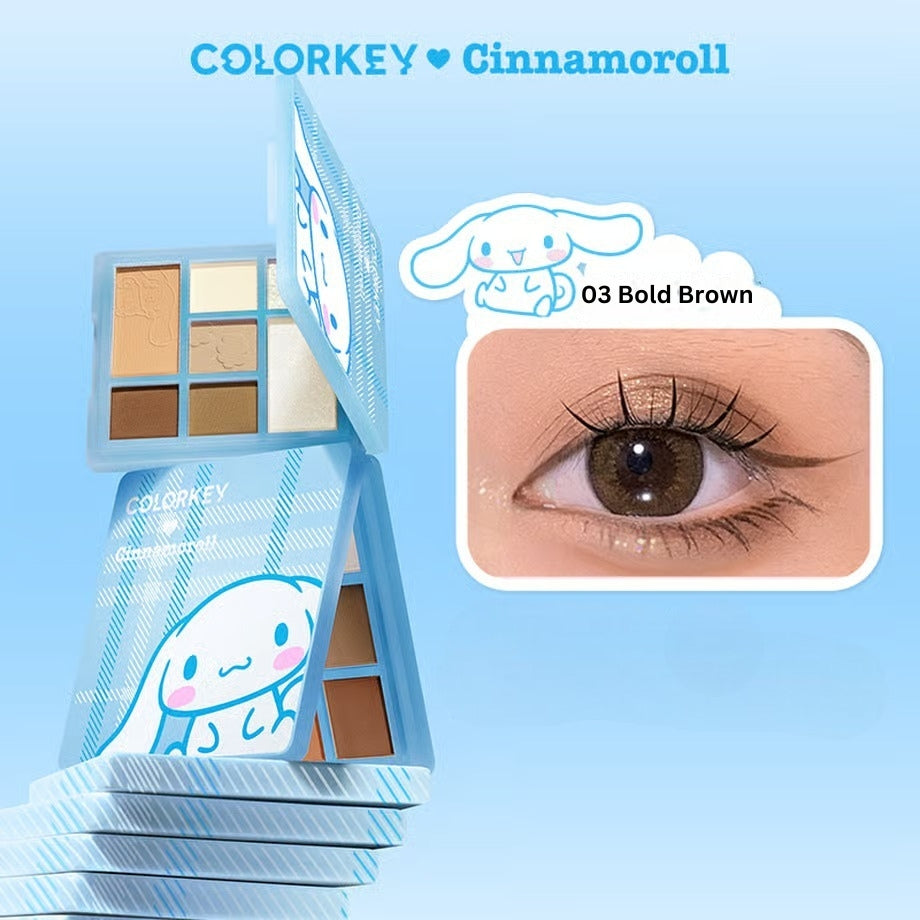 COLORKEY X CINNAMOROLL Plaid Eyeshadow & Cheek Palette